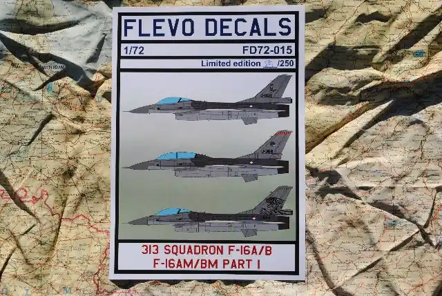 Flevo Decals FD72-015 313 Squadron F-16A/B F-16AM/BM "PART 1" Lage Prijs